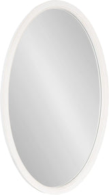 Hogan Farmhouse Oval Framed Wall Mirror, 24 x 36, Dark Walnut, Decorative Traditional