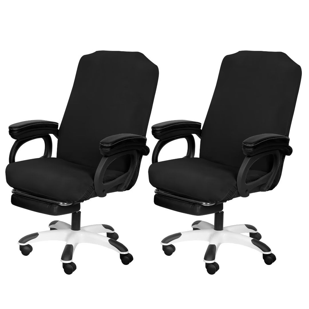 2 Pack Office Chair Cover, Stretchable Desk Chair Cover Removable Computer Chair Cover for Office Chair