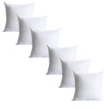 Calibrate Timing 18 x 18 inches Pillow Inserts, Set of 6 Hypoallergenic Brushed Microfiber Liner Down Alternative Filled Square Cushion Throw Pillow