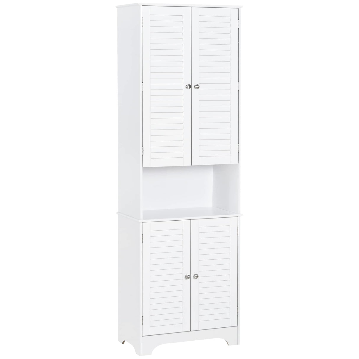 Tall Narrow Bathroom Storage Cabinet with Doors and Shelf Adjustability