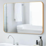 47x14 Mirror Full Body Length Door Hanging Rope Hang Wall Mounted Metal Frame Rectangle Mirrors for Bedroom Bathroom