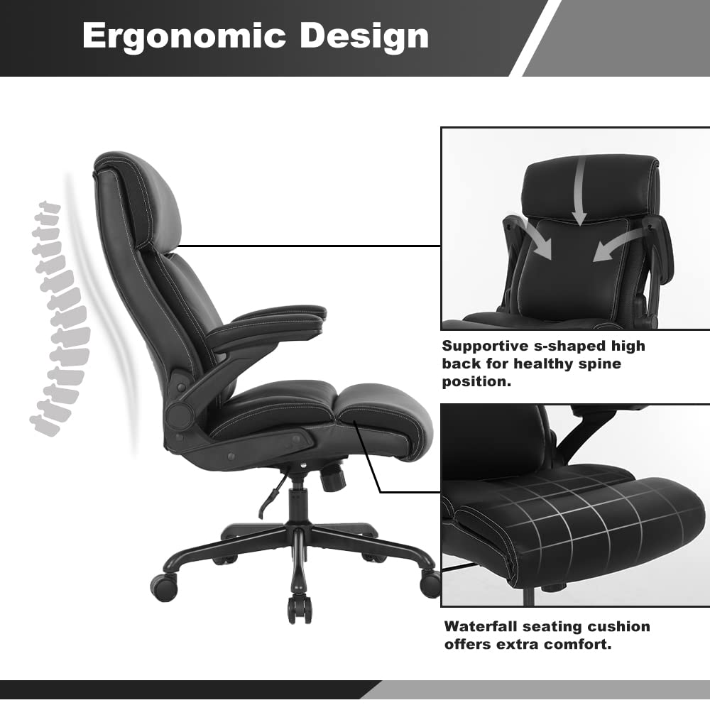 Office Chair, Big and Tall Office Chair 500lbs for Heavy People Ergonomic High Back