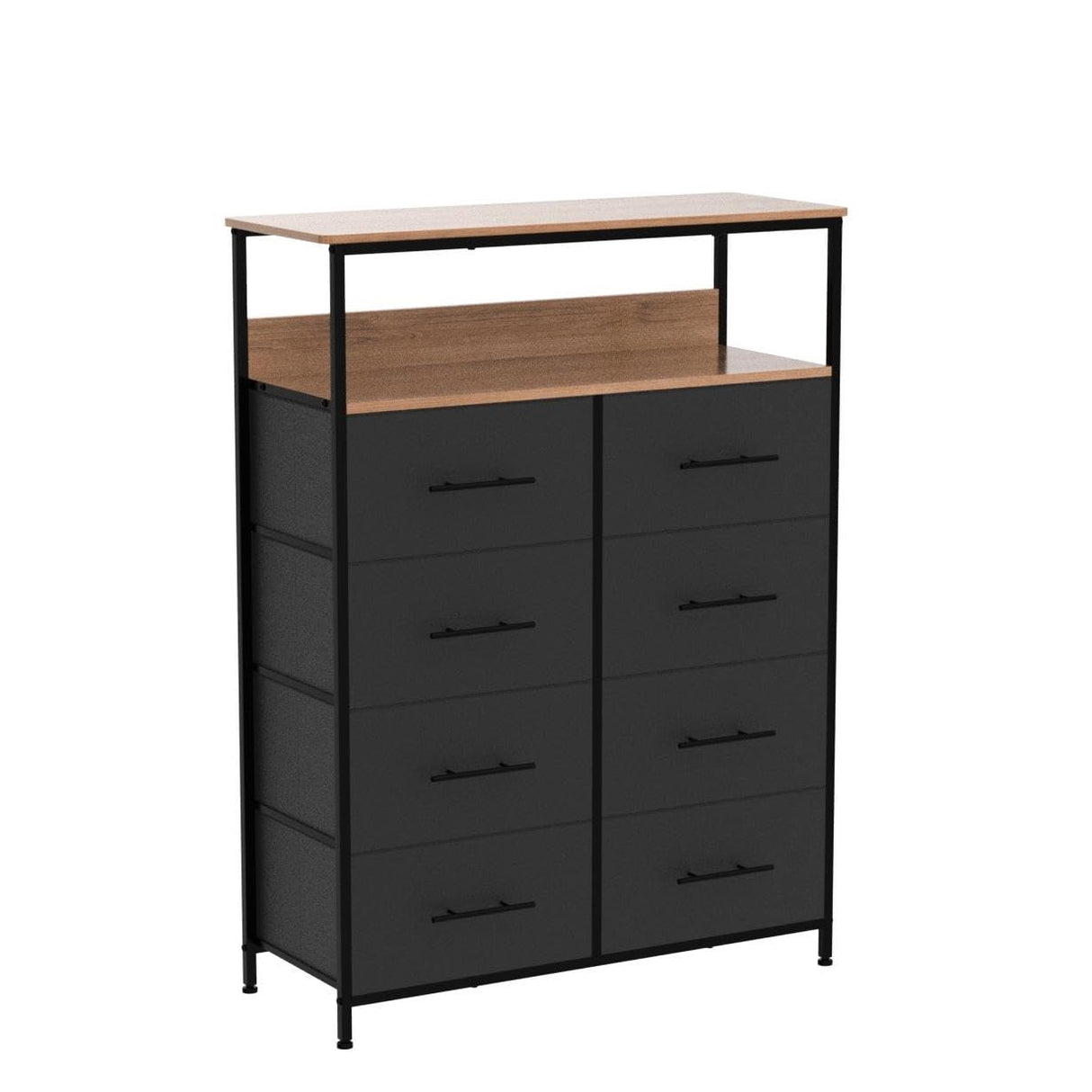 8 Drawer Dresser with 2-Layer Shelves, Chest of Drawers for Bedroom