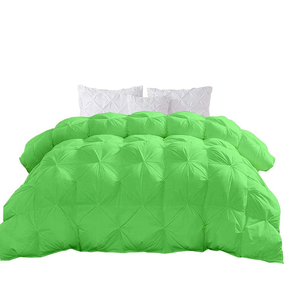 Sage Green All Season Down Pintuck Comforter- Twin XL Size 68 x 92 Inches 1 pc Pinch
