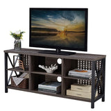 TV Stand for 70 Inch TV, Rustic Industrial Entertainment Center, Large Television Stands