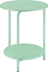 Table, Small Side Table for Small Spaces, Small Metal End Table, Easy Assembly Pink