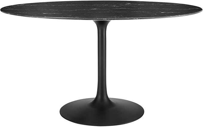 Lippa Dining Table, 54", Black Black