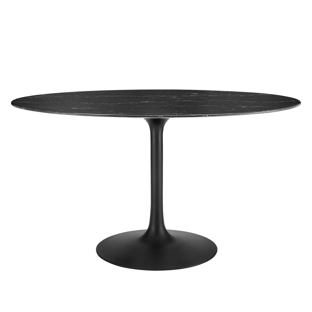 Lippa Dining Table, 54", Black Black