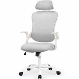 Ergonomic Home Office Desk Chair with High Backrest, Wheels, and Adjustable Headrest