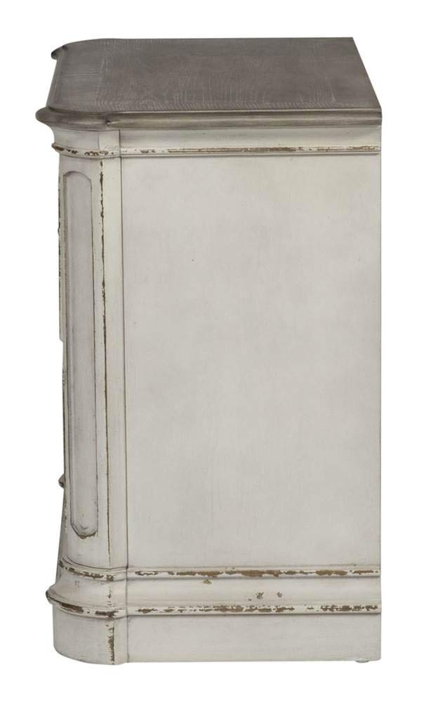 Magnolia Manor 2 Drawer Night Stand, W28 x D17 x H28, White