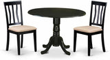 DLAN5-BLK-C 5 Piece Dining Room Table Set Includes a Round Kitchen Table