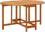 Solid Acacia Wood Patio Drop Leaf Table Oval Dinning Stand Furniture
