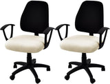 2 Pack Office Computer Chair Covers, Stretchable Desk Chair Seat Cushion Covers