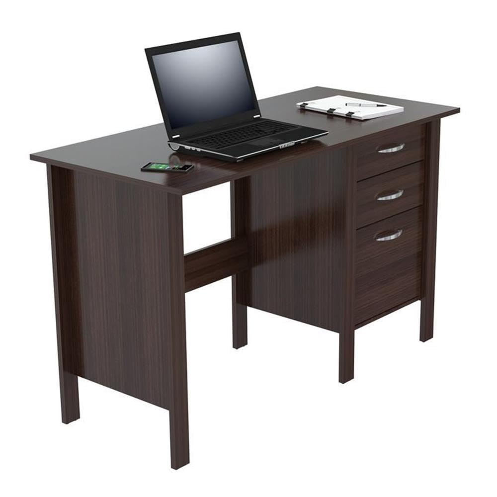 29.53" H x 47" W x 51.5" D, Espresso/Wenge Writing Desk