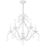 Lighting 40845-60 5 Light Antique White Chandelier