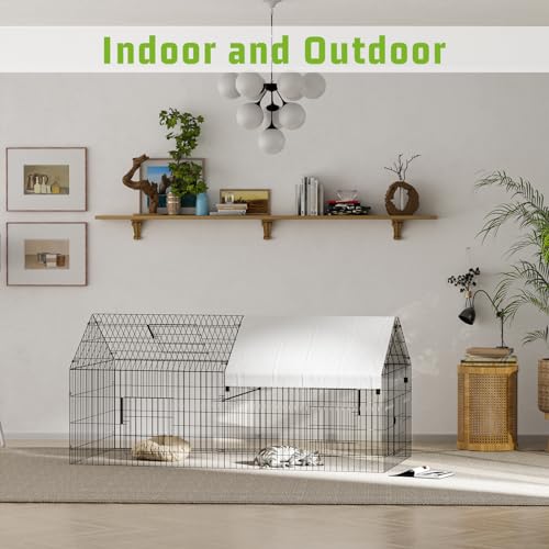 78in Large Wooden Chicken Coop Outdoor Poultry Cage, Chicken House Hen Coop