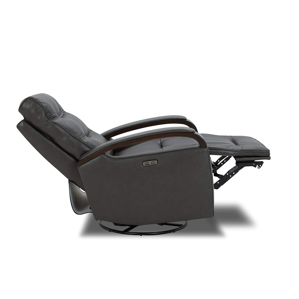 Genuine Leather Power Swivel Glider Rocker Recline,USB Charge Power Headrest