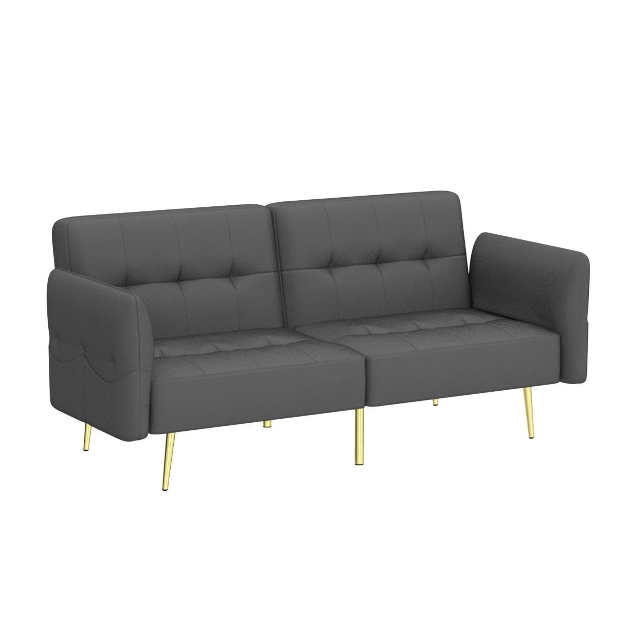 Convertible Futon Sofa Bed, Memory Foam Futon Couch Sleeper Sofa