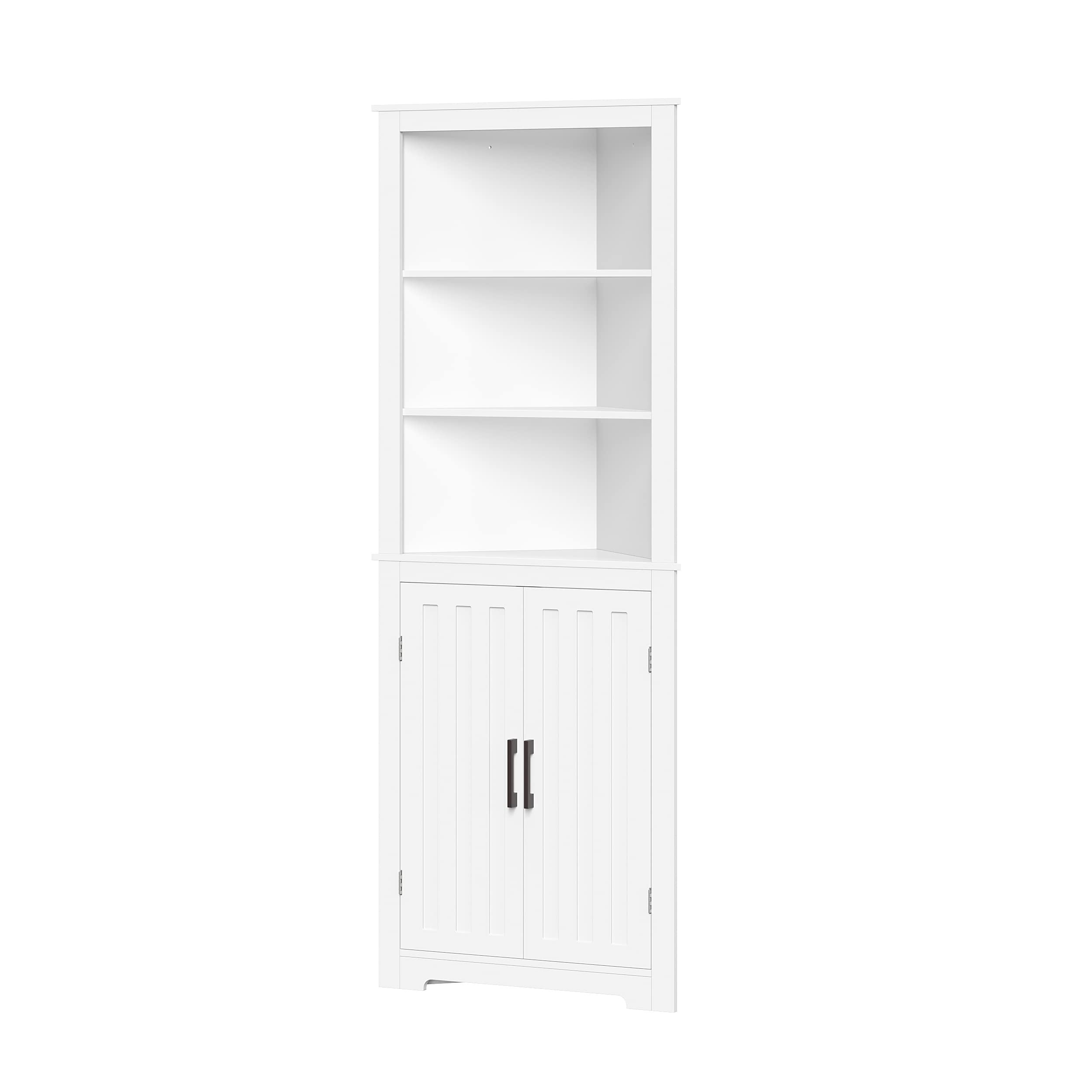 White Monroe Tall Corner Cabinet