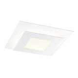 Sonneman Modern Lighting 2727.98 Offset LED Square Flush Mount Ceiling Light for Bathroom, Kitchen or Bedroom - 3000K - 16" - Textured White