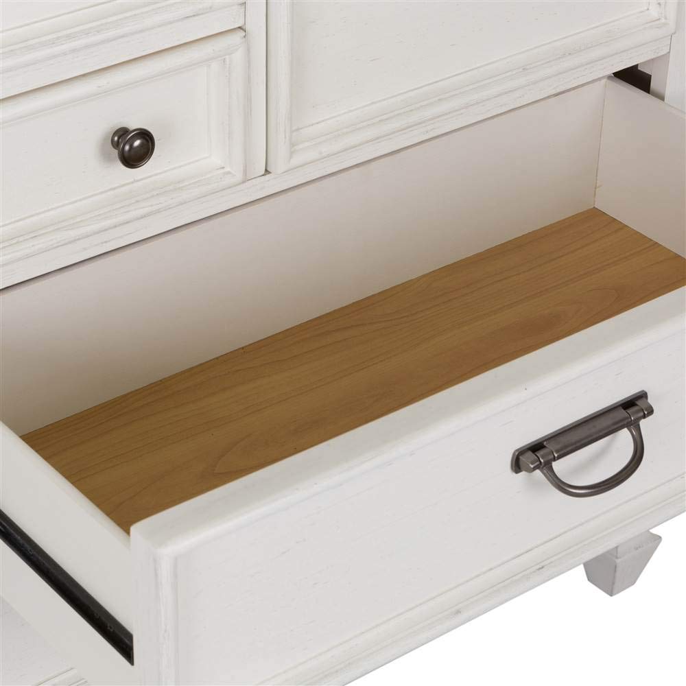 Liberty Furniture Industries Allyson Park 8 Drawer Dresser, W66 x D19 x H38, White