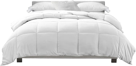 ienjoy Home Home Collection Premium Luxury Down Fiber Comforter, California King, White (Model: IEH-COMFORTER-KING-WHITE)