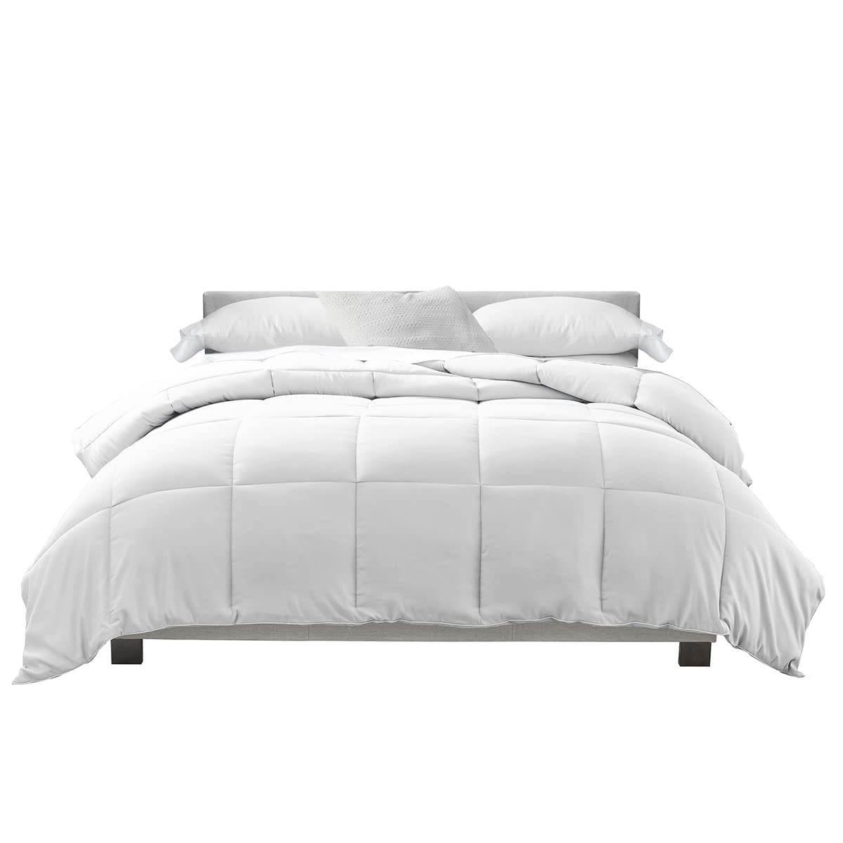 ienjoy Home Home Collection Premium Luxury Down Fiber Comforter, California King, White (Model: IEH-COMFORTER-KING-WHITE)