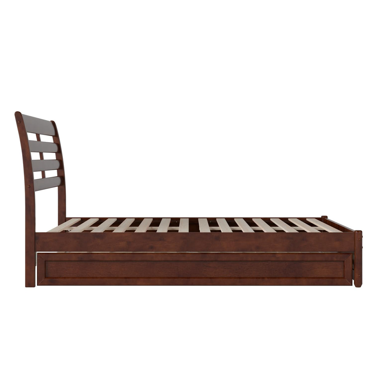 Handmade Home Full Platform Bed with Panel Footboard & Twin Trundle