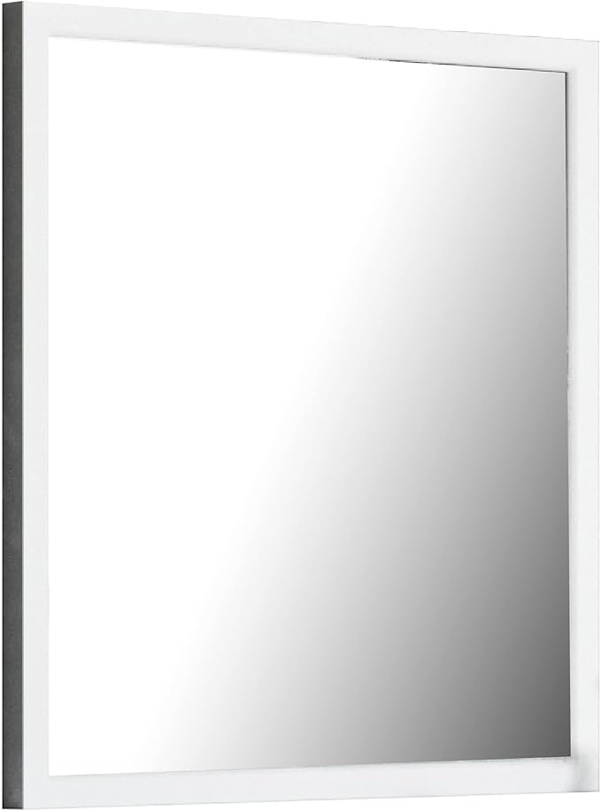 Benjara Noe 40 Inch Modern Mirror, Wood Frame, Portrai