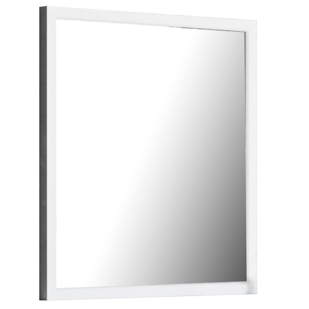 Benjara Noe 40 Inch Modern Mirror, Wood Frame, Portrai