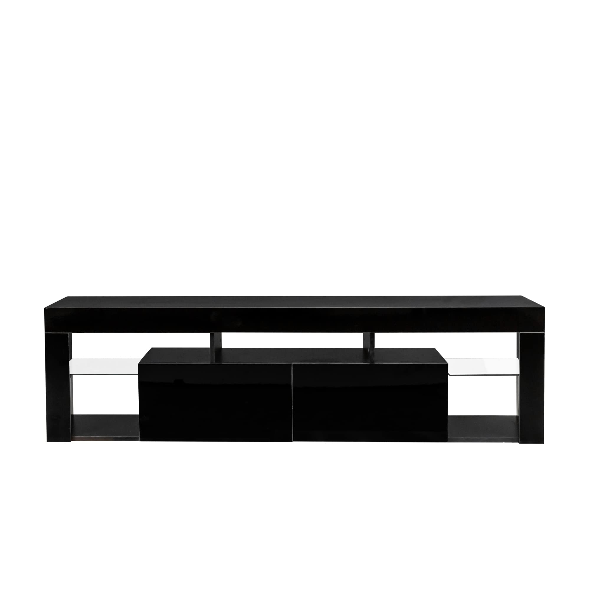Floating TV Stand Wall Mounted with 16 Color LEDs,63"Modern TV Stand