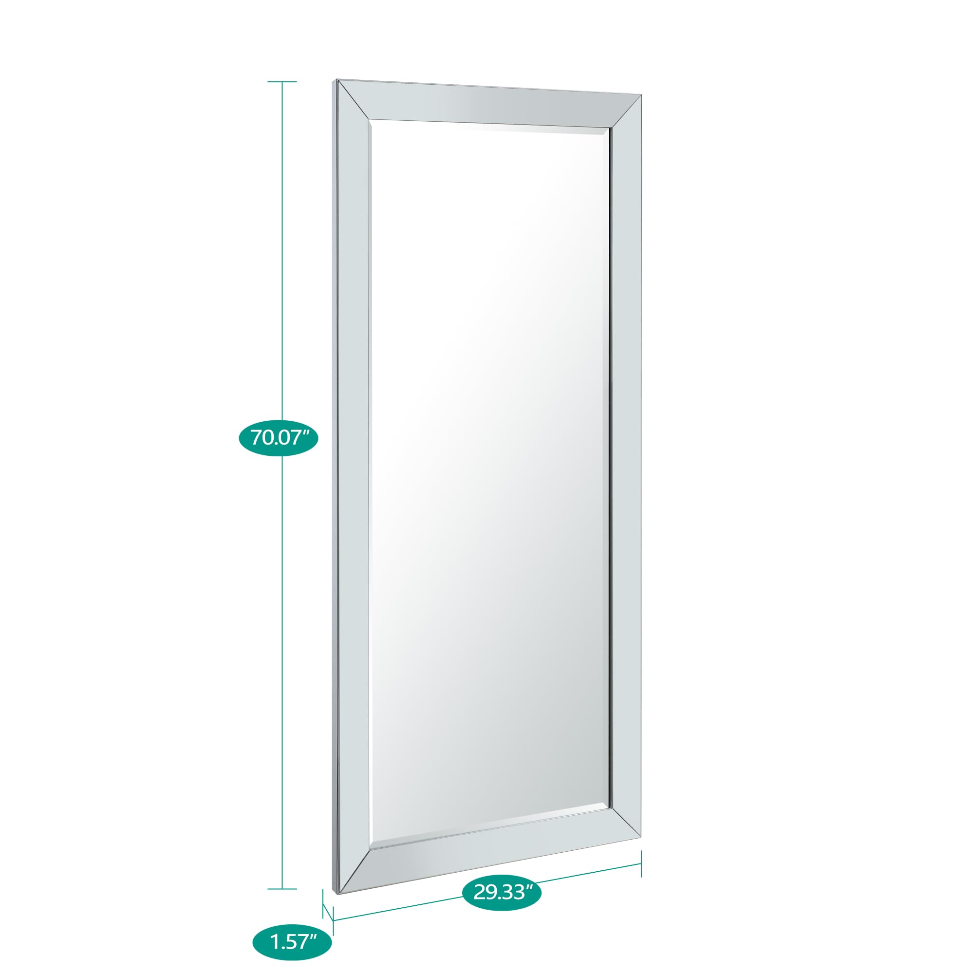 Floor Mirror Full Length Mirror Standing Mirror Large Rectangle Full Body Mirror