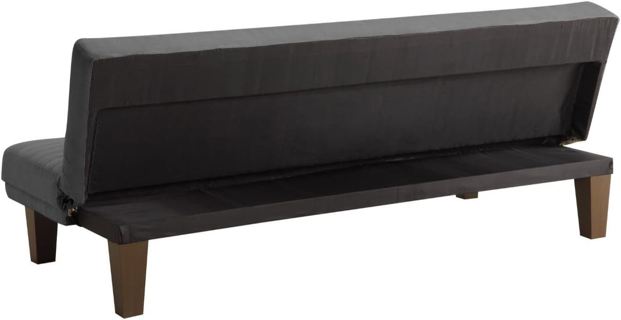 DHP Dillan Convertible Futon with Microfiber Upholstery, Grey