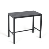 Bar Table High Top Table with All-Aluminum Frame Rectangular Pub