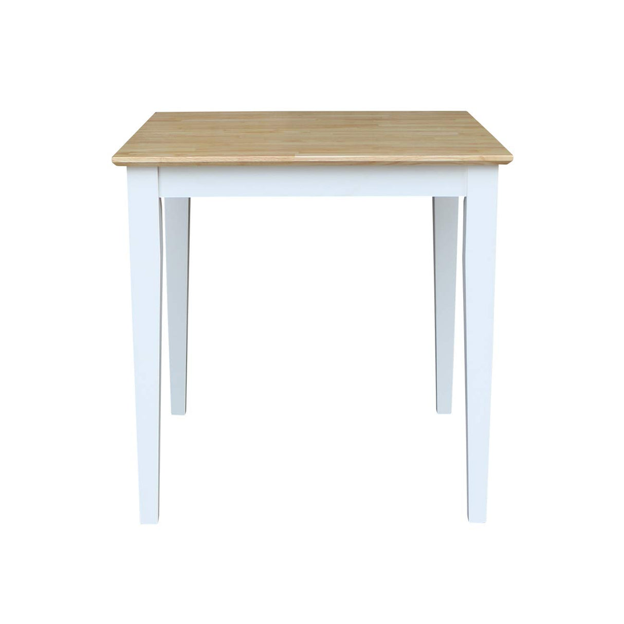 Wood Table, Dining Height, White/Natural