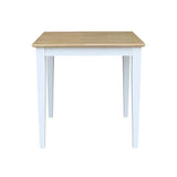 Wood Table, Dining Height, White/Natural