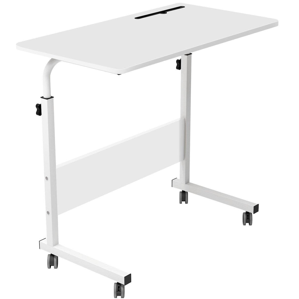 Computer Desk, Laptop Table, Height-Adjustable PC Table with Wheels, Surface