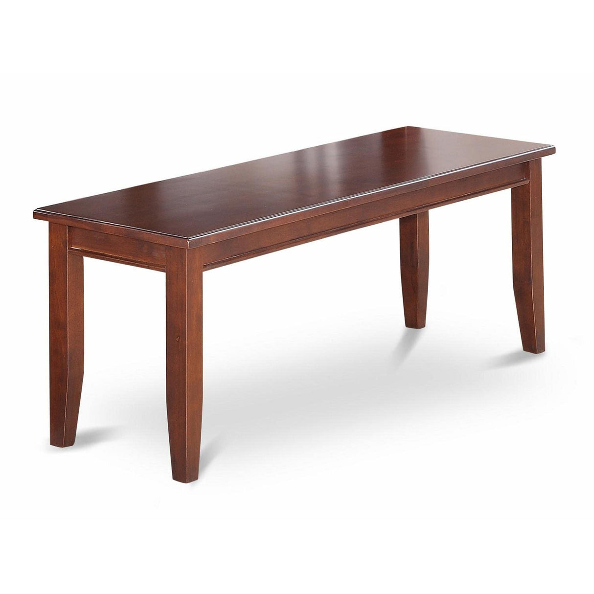 DUB-MAH-W Dudley Dining Table Bench with Wooden Seat, 51x15x17 Inch, Mahogany