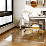 Irregular Tempered Glass Floor Mat - 45" x 53" Office Chair Mat