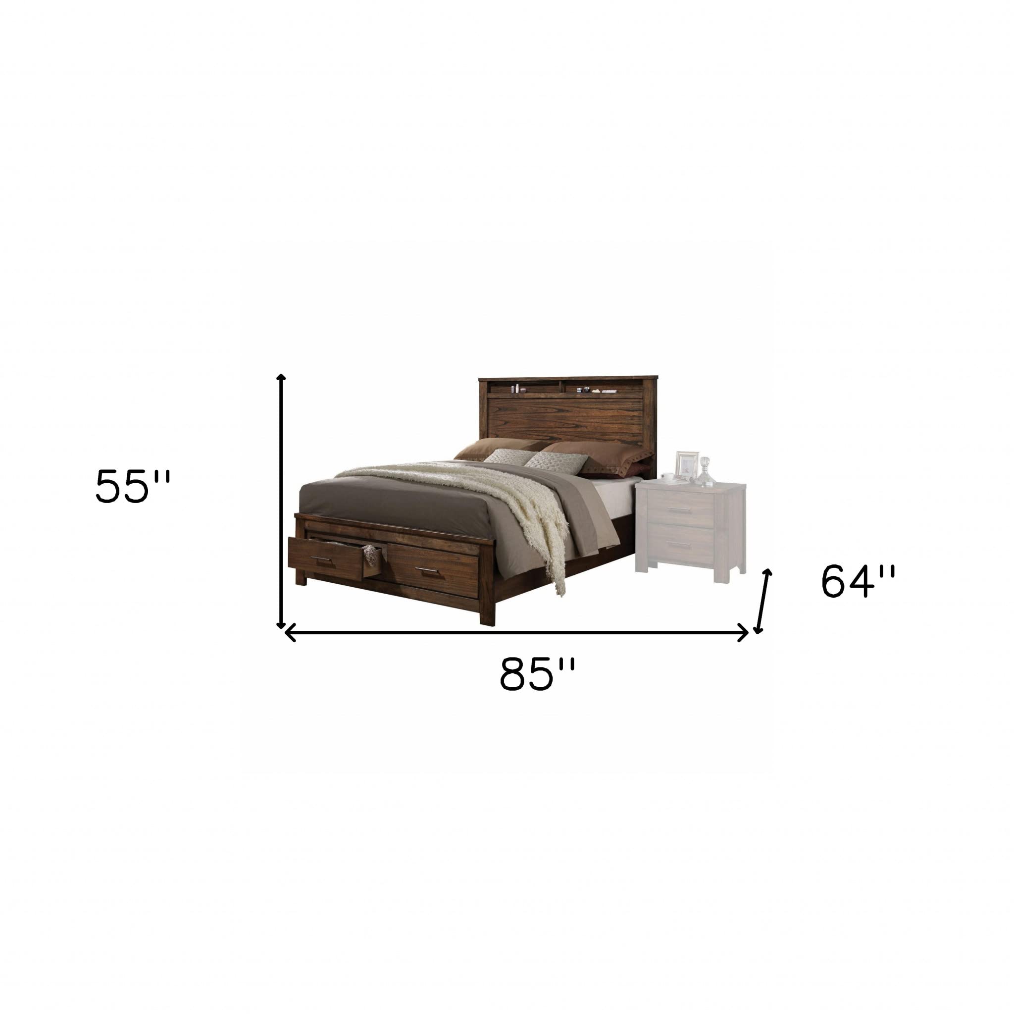 HomeRoots Upholstered Bed