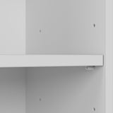 Cabot Tall 5 Shelf Bookcase | Large Open Bookshelf in White | Sturdy Display Cabinet