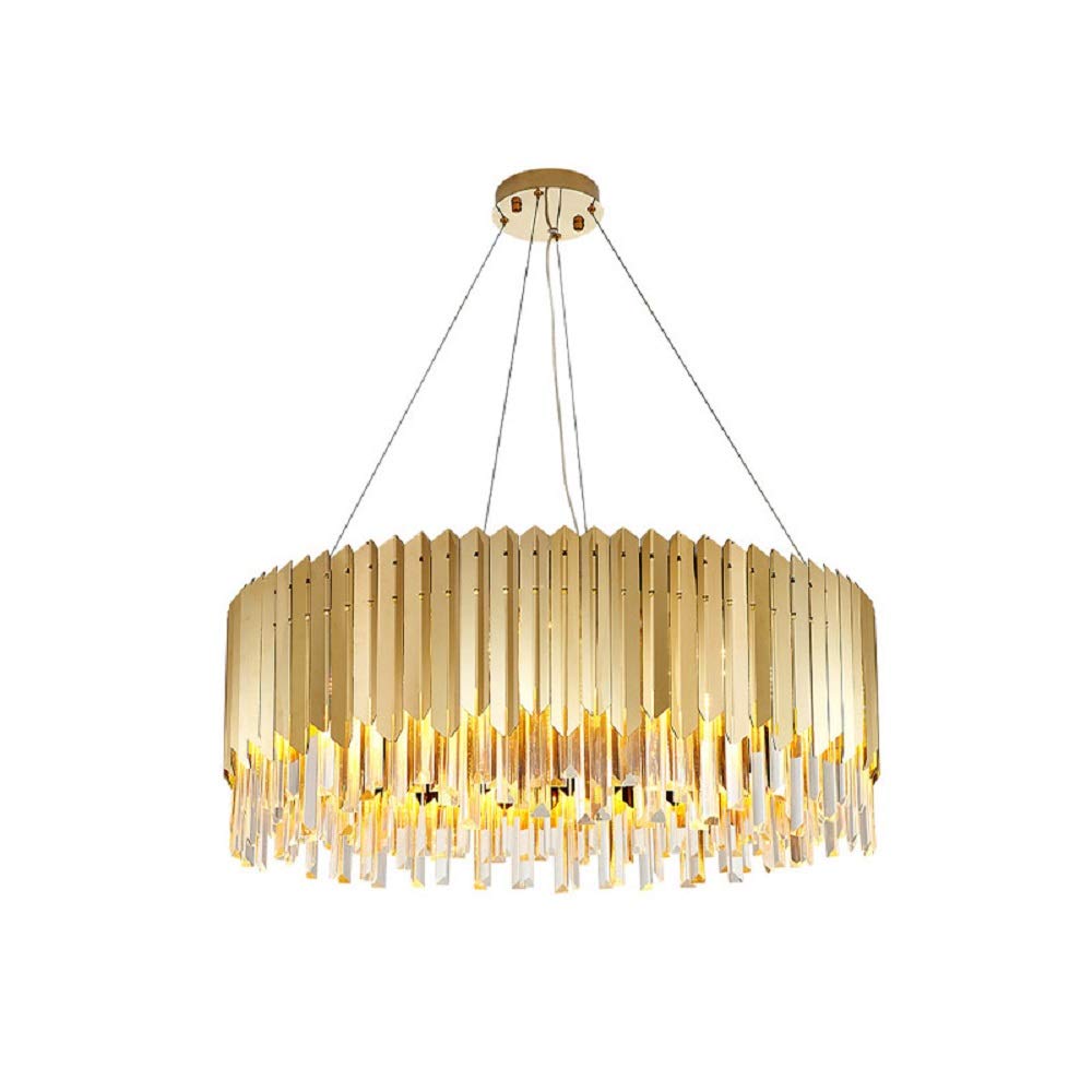 XINDAR 6 Lights Chandelier Light Fixture Luxury Crystal Pendant Lighting in Gold