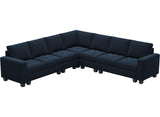 Modular Velvet Sectional L Shape Sofa Couch Oversized Convertible Sectional Sofa Couch