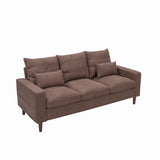 Sectional Sofa 3 Seat Couch, Modern Sofa with Solid Wood Legs, Couches Sofas for