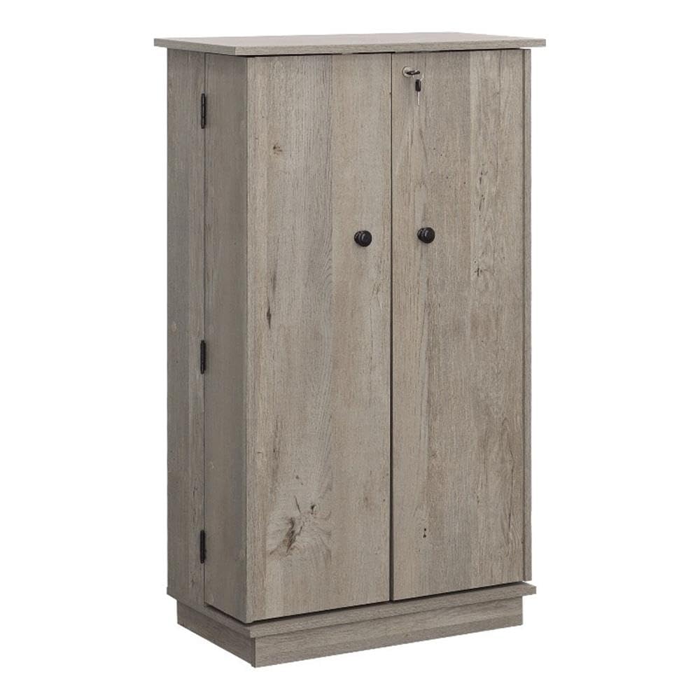 Engineered Wood Multi-Media Cabinet in Mystic Oak Finish