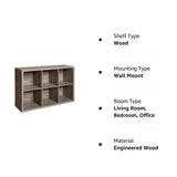 6 Cube Storage Shelf Organizer Bookshelf with Back Panel, Easy Assembly, Wood