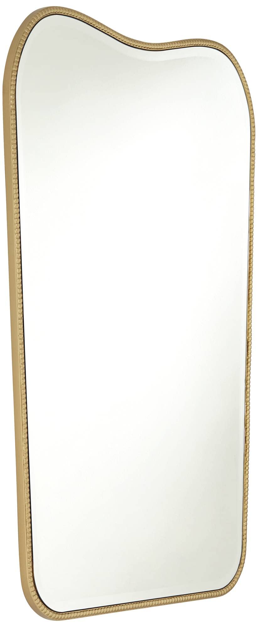 Lyana Dipping Top Rectangular Vanity Decorative Wall Mirror Modern Beveled Edge Matte