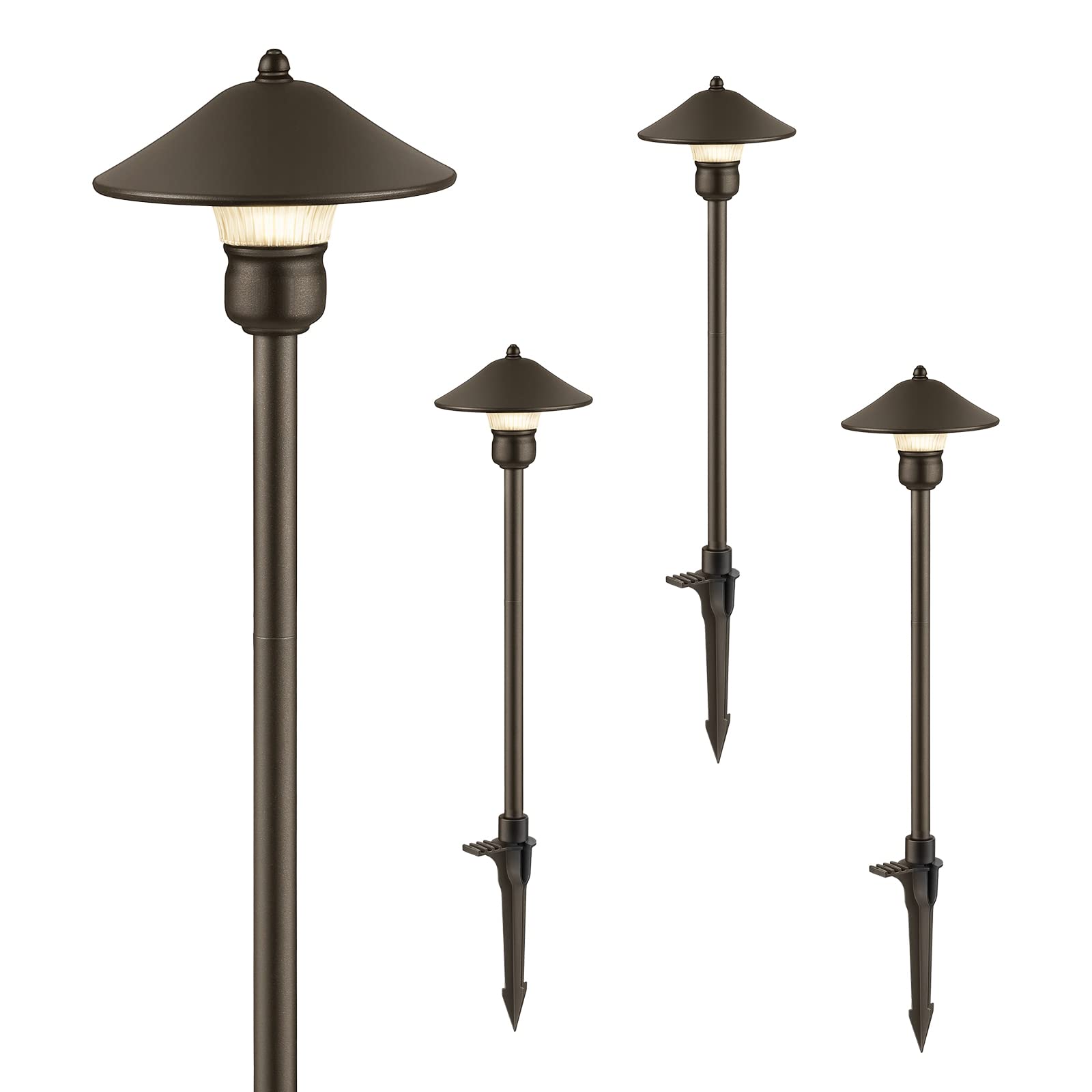 Low Voltage Pathway Lights, 3W 150 LM 3000K 50,000Hrs LED Landscape Lights,