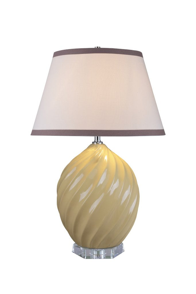 40044-2, 26 1/2" High Traditional Ceramic Table Lamp, Daffodil Yellow