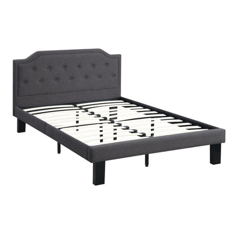 Ash Glorious Upholstered Wooden Twin Bed, Black